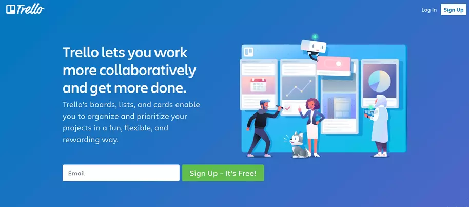 Image: Web app website for Trello