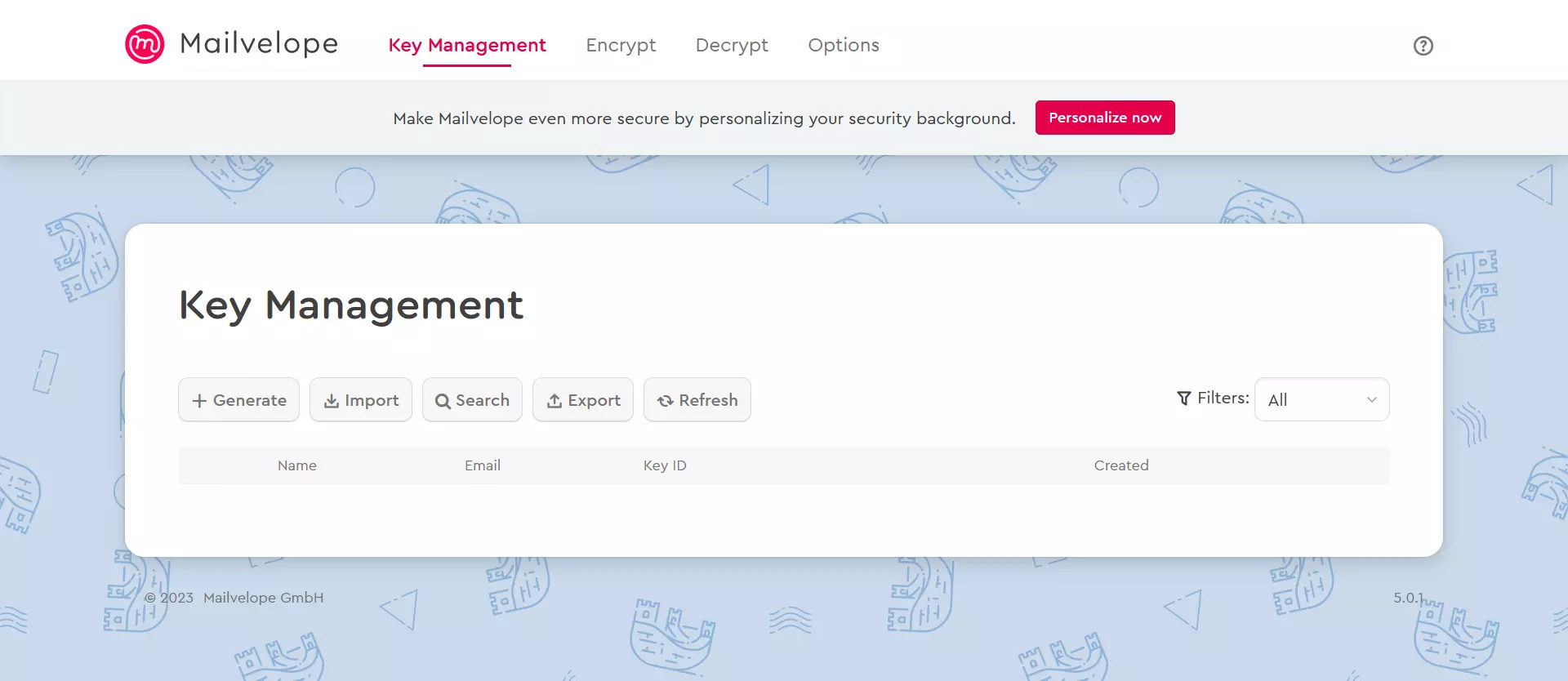 Mailvelope interface in Firefox browser Image: Mailvelope interface in Firefox browser