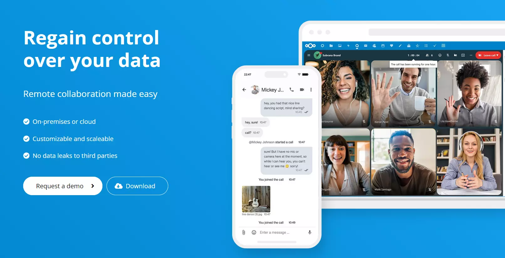Nextcloud web interface Image: Nextcloud web interface